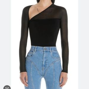 mugler assymetrical top